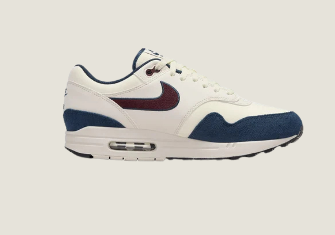 Air Max 1 "Notebook Doodles" Sail / Navy / Burgundy
