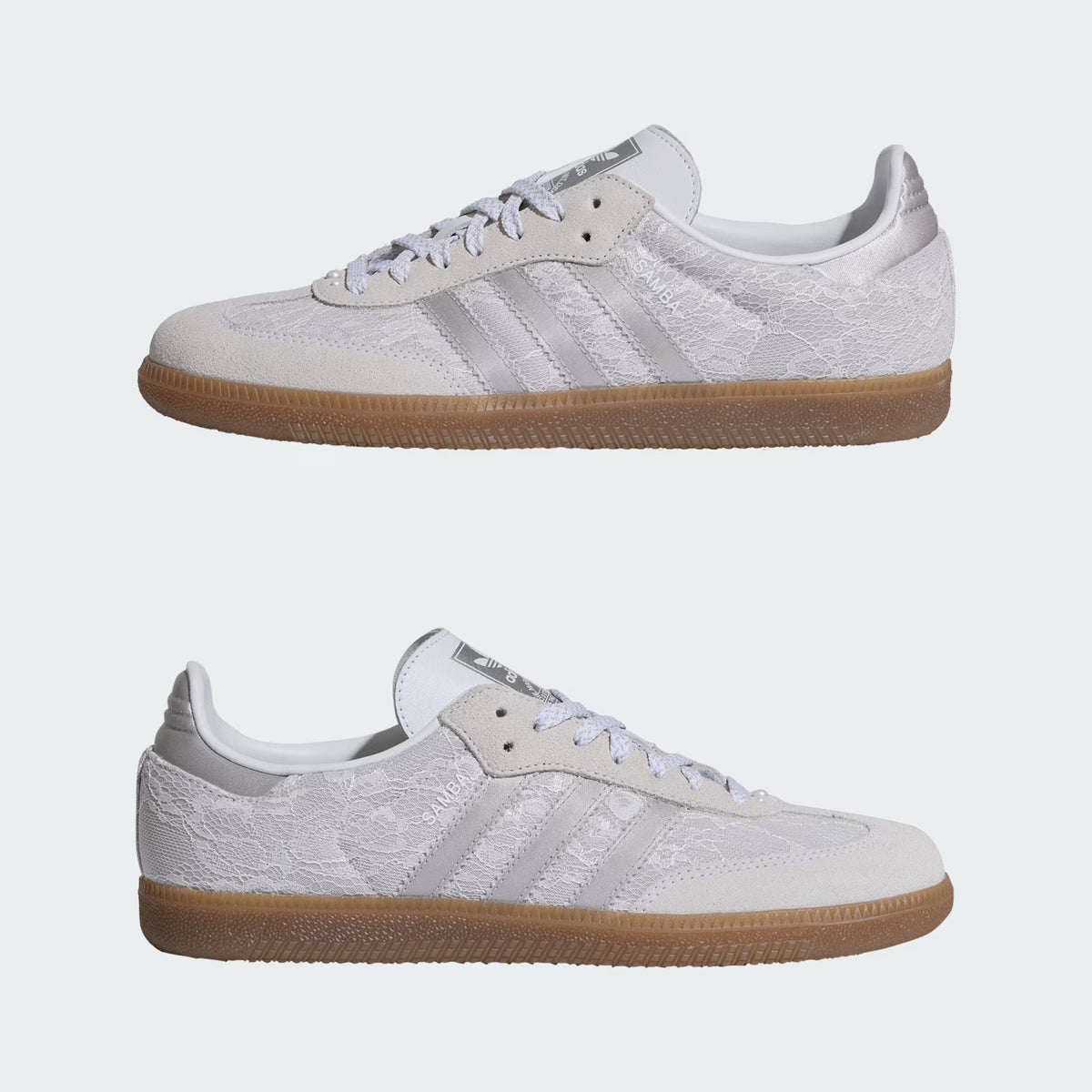 Samba OG W Shoes – White Lace & Gum