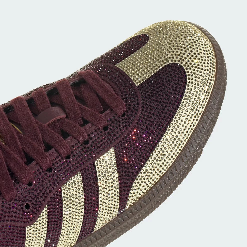 Samba OG Rhinestone Rainbow – Burgundy & Gold