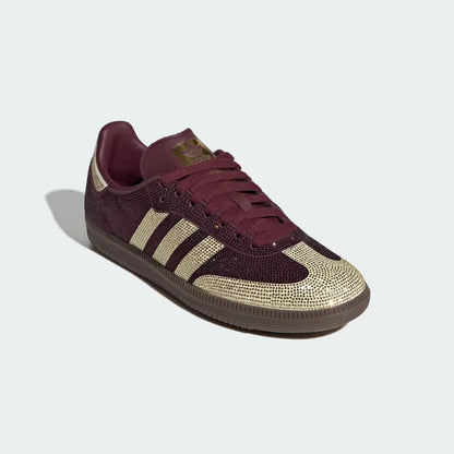 Samba OG Rhinestone Rainbow – Burgundy & Gold