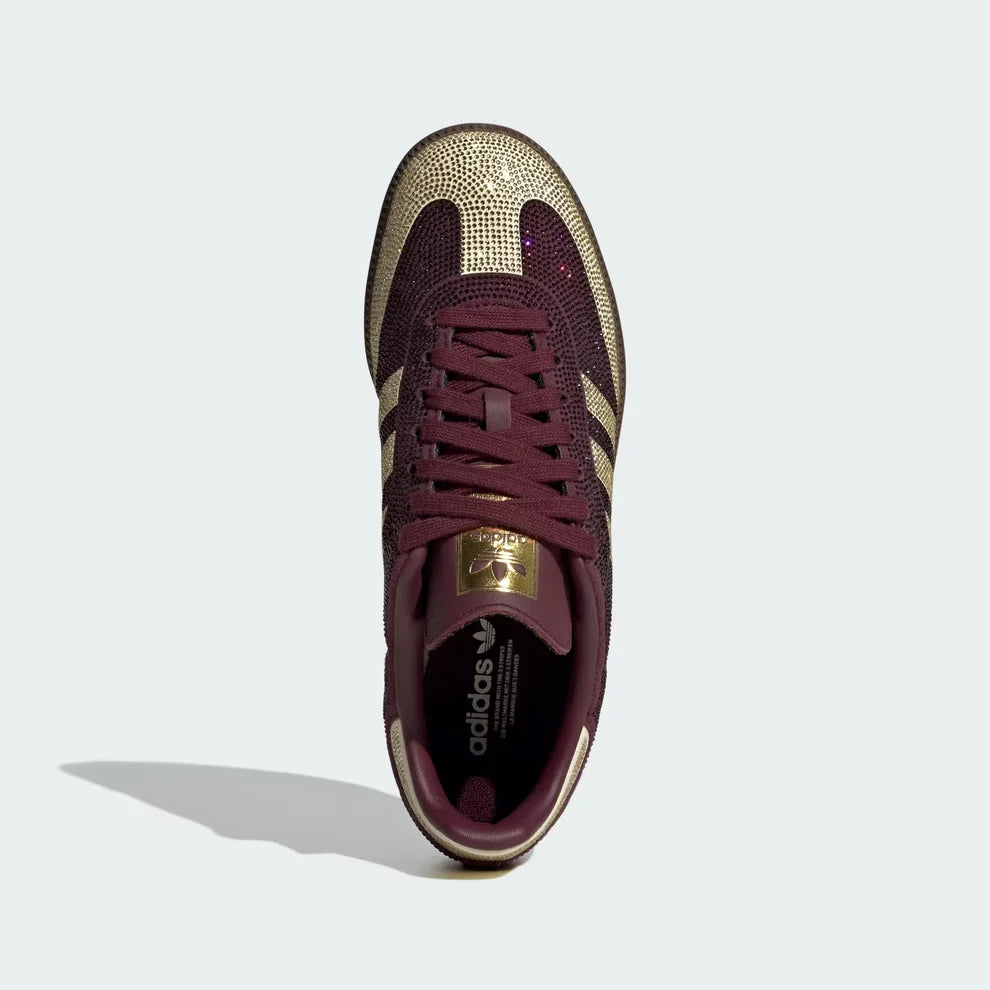 Samba OG Rhinestone Rainbow – Burgundy & Gold