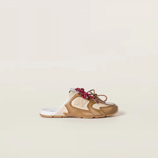 530 SL Mules – Bleached Leather & Gum Sole Cinnamon Travertine Gray Edition
