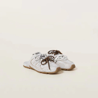 530 SL Mules – Bleached Leather & Gum Sole White Edition