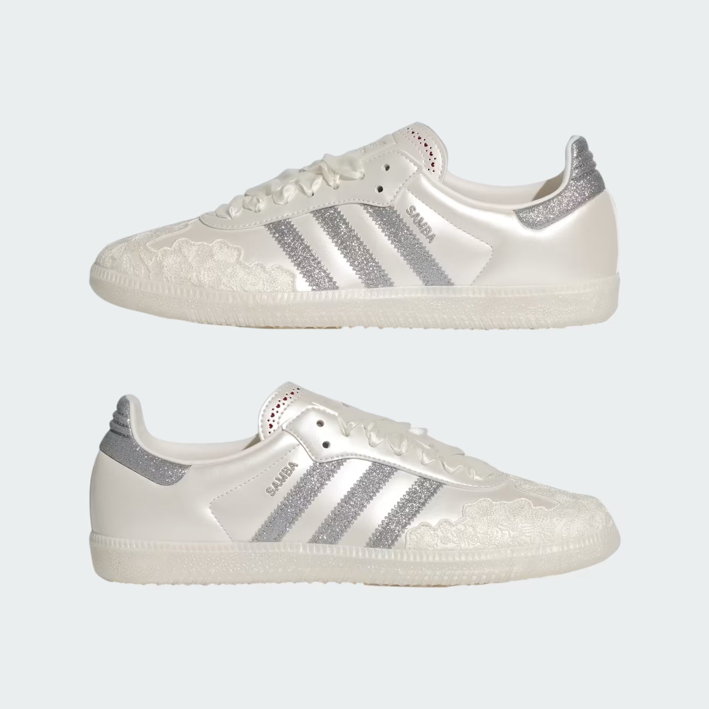 SAMBA OG SHOES Chalk White / Silver Metallic